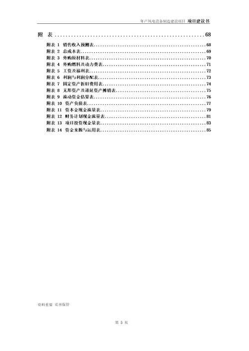 风电设备制造项目建议书可编辑案例