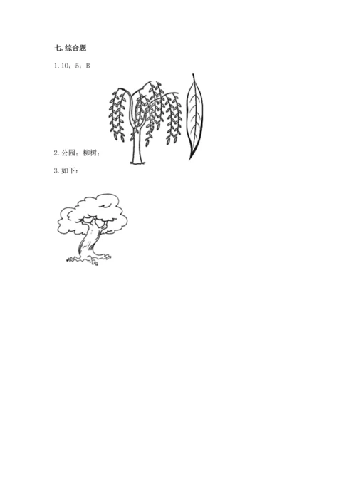 教科版小学一年级上册科学期末测试卷含答案.docx