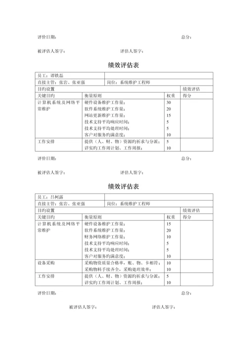 信息工程部绩效评估表个人.docx