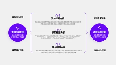 关系页-紫色商务风3项并列递进关系列表