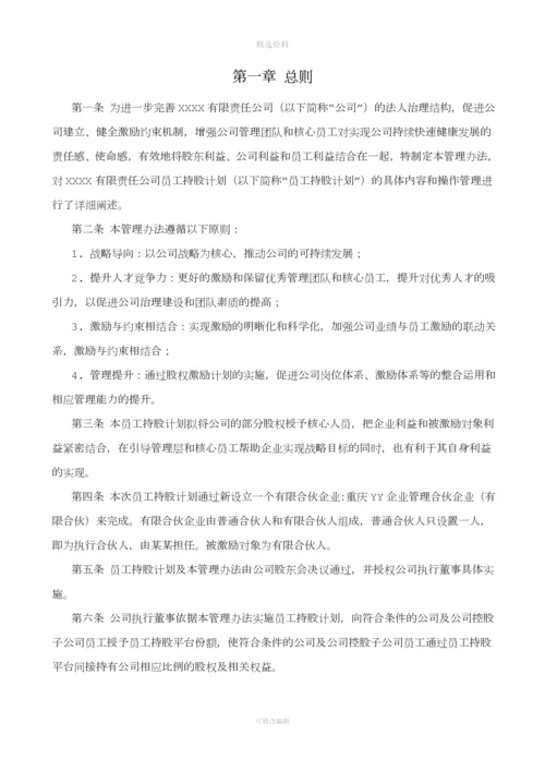 有限责任公司员工股权细则设置有限合伙高管持股平台含协议.docx