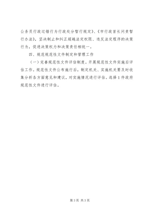 广电局依法行政工作安排.docx