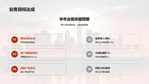 半年业务回顾与展望