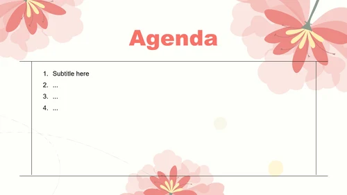 粉色小清新风总结汇报通用PPT主题
