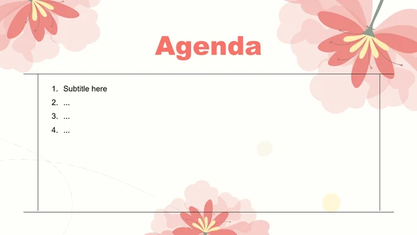 粉色小清新风总结汇报通用PPT主题