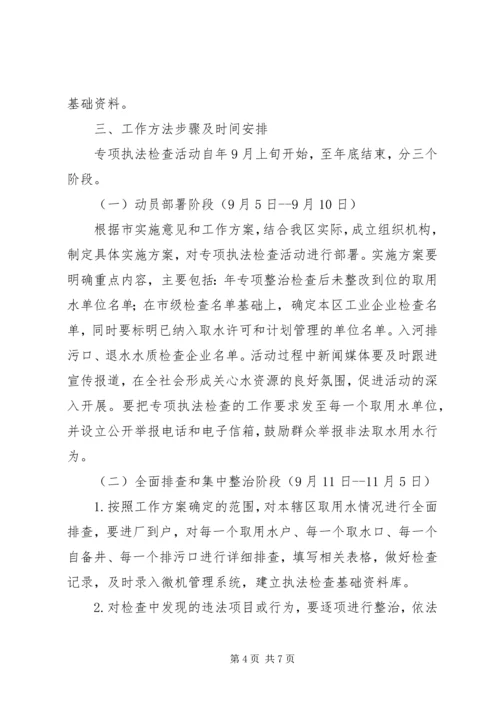 全区水资源执法检查意见.docx