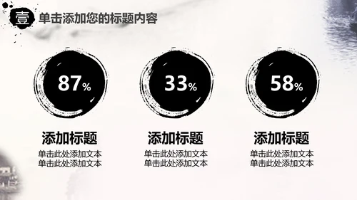 精美水墨江南水墨中国风ppt动态模板