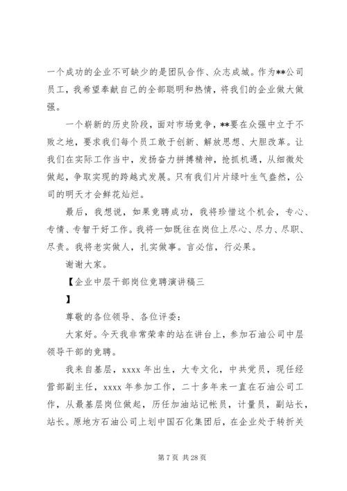 企业中层干部岗位竞聘演讲稿.docx