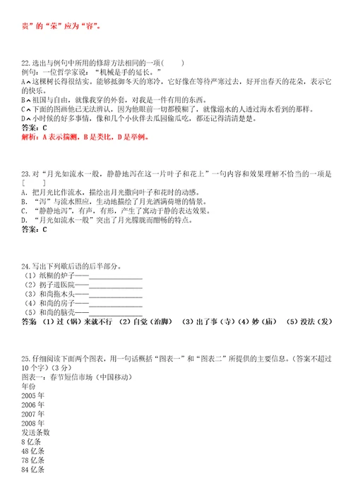 2022年广东松山职业技术学院高职单招语文数学英语考试题库带答案解析