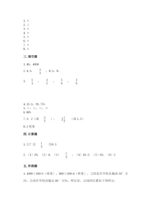 六年级上册数学期末测试卷附参考答案【b卷】.docx