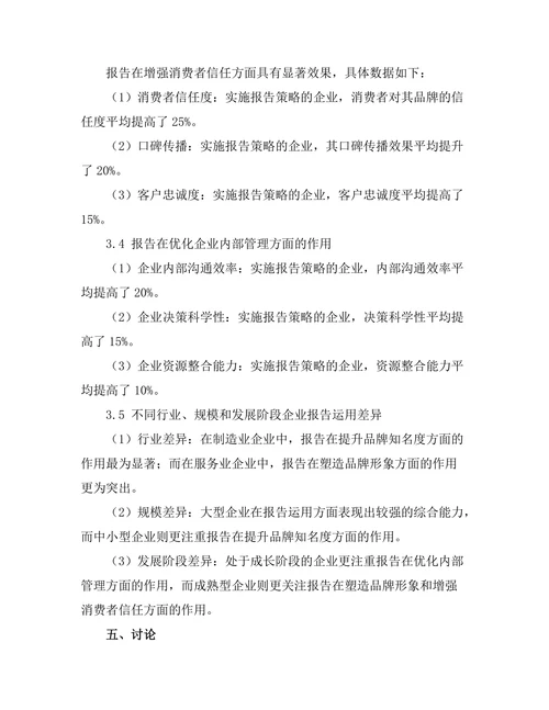 报告在品牌建设中的战略价值