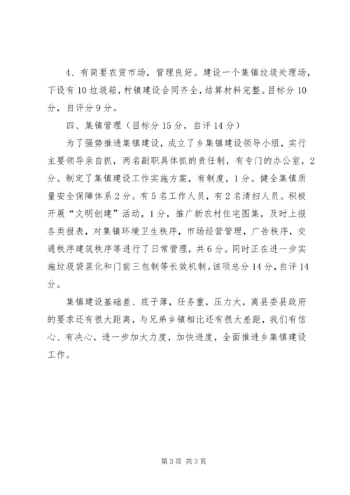 乡集镇建设自评报告范文.docx