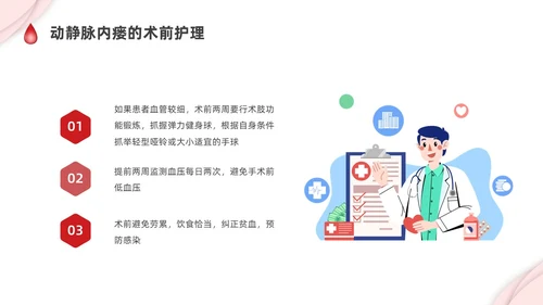 红色剪纸插画动静脉内瘘的护理培训PPT护理查房