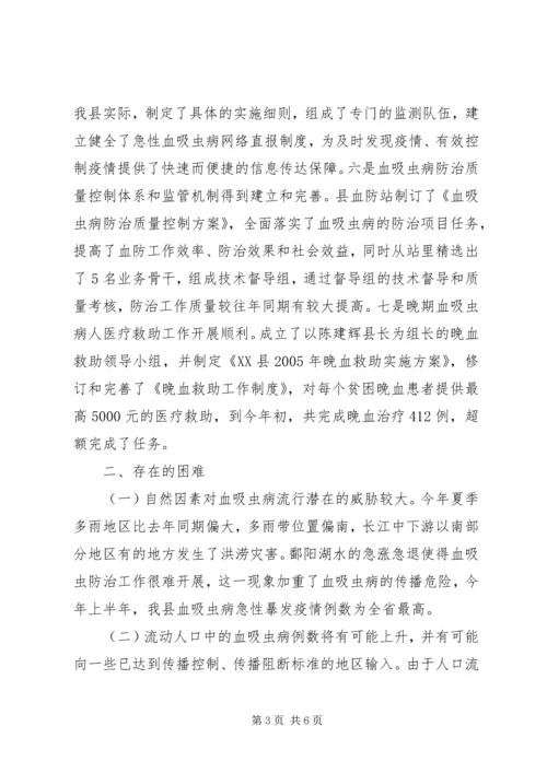 县血防工作情况的调研报告.docx