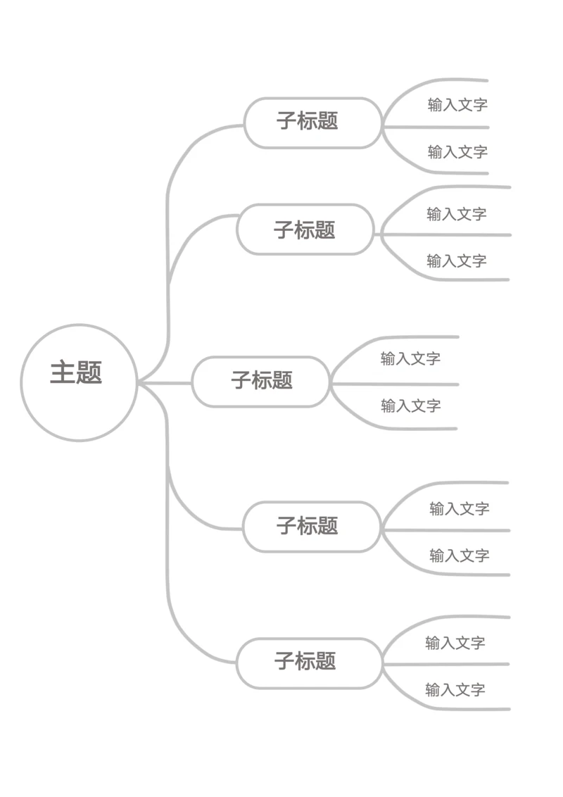 简约思维导图通用模板