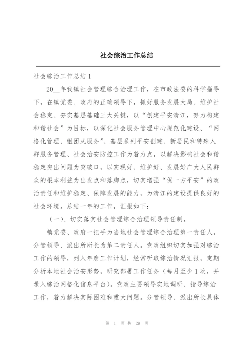 社会综治工作总结.docx