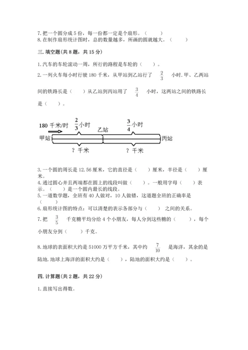 小学数学六年级上册期末卷带答案（培优b卷）.docx