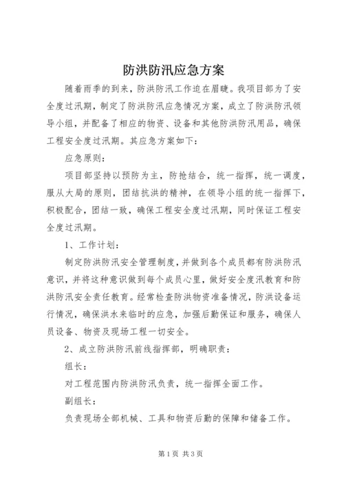 防洪防汛应急方案.docx