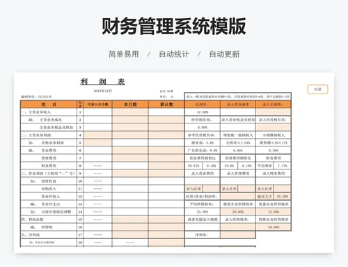 财务管理系统模版