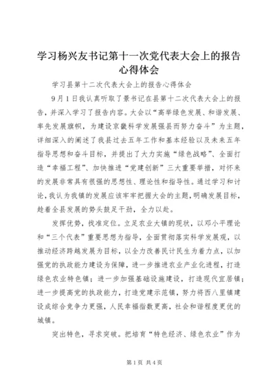 学习杨兴友书记第十一次党代表大会上的报告心得体会 (3).docx