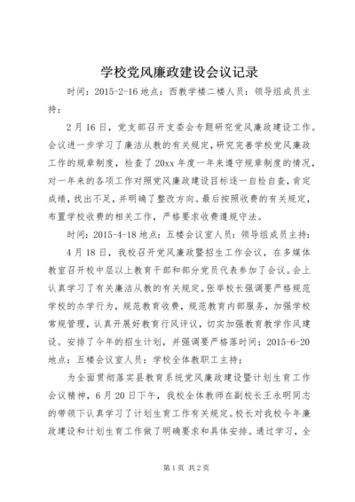 学校党风廉政建设会议记录.docx