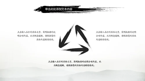 古典画轴画卷中国风水墨动态PPT模板