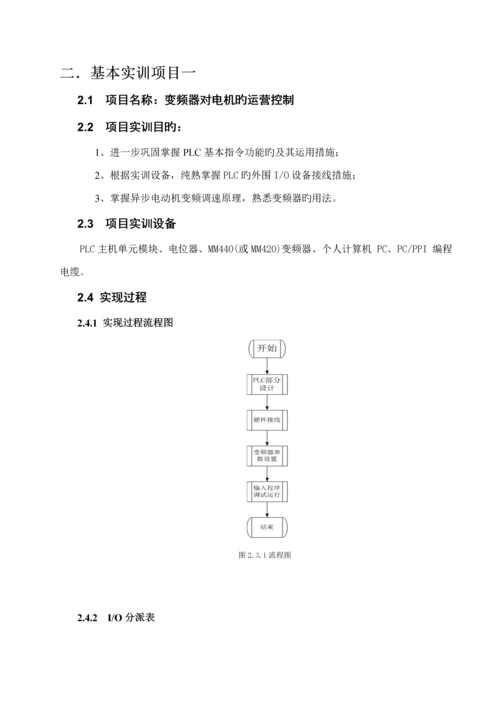 PLC控制重点技术实训基础报告霓虹灯闪烁设计.docx