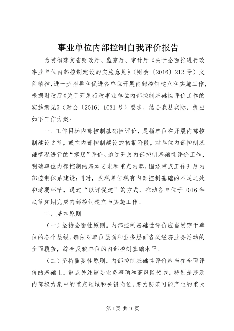 事业单位内部控制自我评价报告.docx