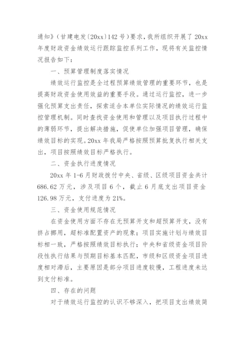 绩效运行监控报告.docx