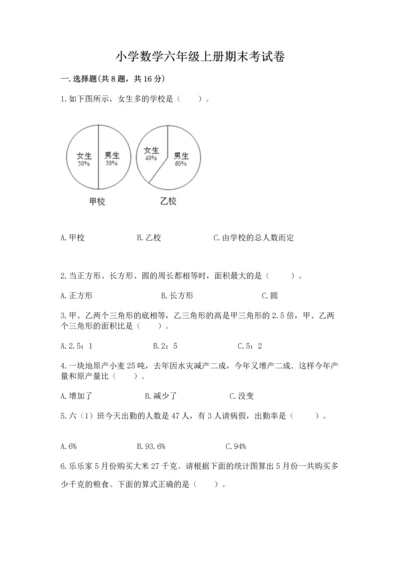 小学数学六年级上册期末考试卷精品【各地真题】.docx