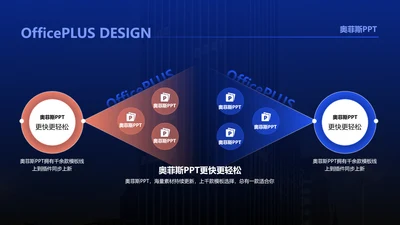 创意科技风发散汇聚关系2项PPT