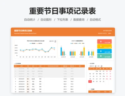 重要节日事项记录表