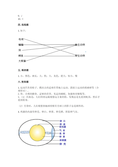 教科版科学三年级下册 期末测试卷【各地真题】.docx