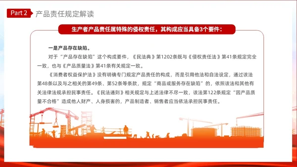 红色光效产品质量法PPT法律