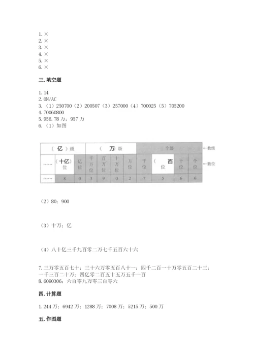 西师大版四年级上册数学第一单元 万以上数的认识 测试卷完美版.docx