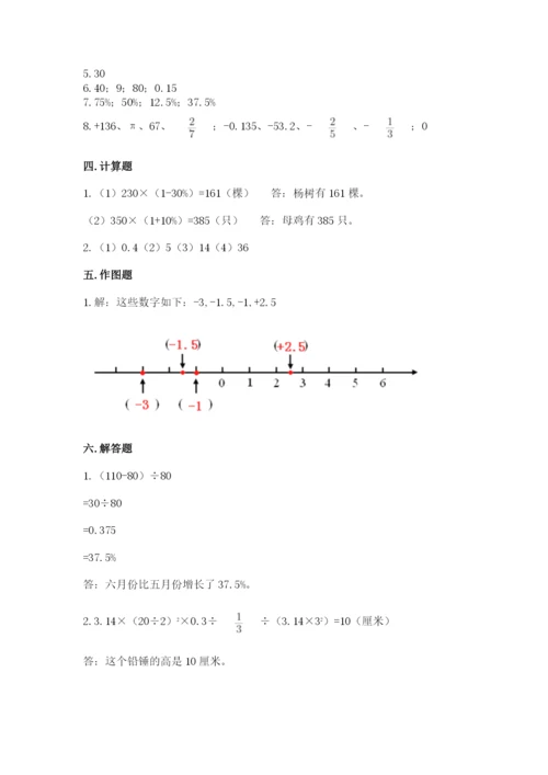 北京版六年级下册数学期末测试卷精品（名师推荐）.docx