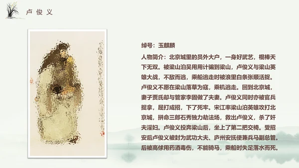 四大名著之《水浒传》书籍分享ppt模板