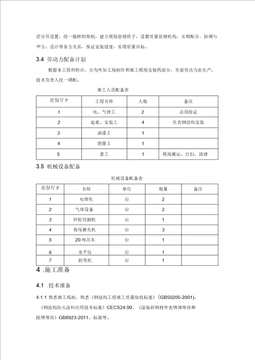 钢结构楼梯制作安装施工方案