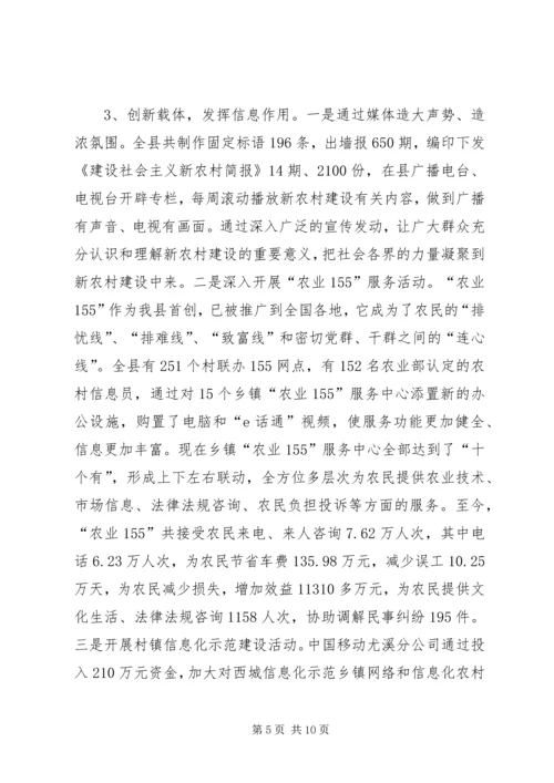 县新农村建设工作情况汇报 (2).docx