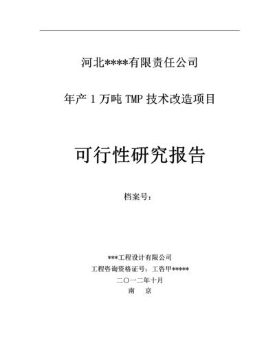 年产1万吨TMP技术改造项目可行性研究报告.docx