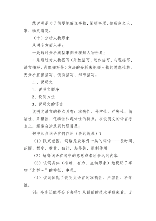 关于初中语文阅读理解解题技巧整理.docx