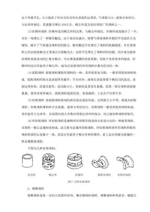 化工原理优质课程设计氨气填料吸收塔设计.docx