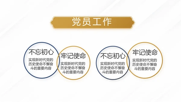 蓝色党建党支部年终工作总结计划述职报告PPT