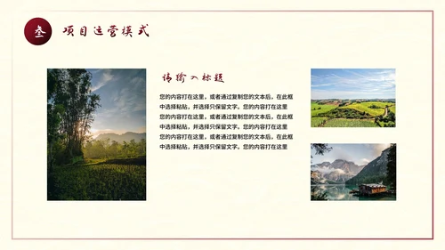 建设美丽乡村旅游商业计划书PPT模板