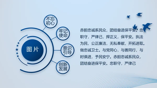 蓝色大气公安部治安管理局动态PPT模板