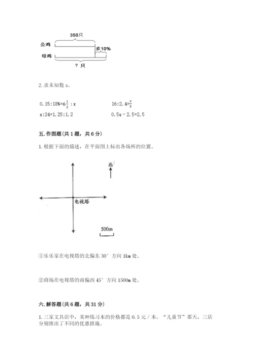 重庆市合川市六年级下册数学期末测试卷精品.docx