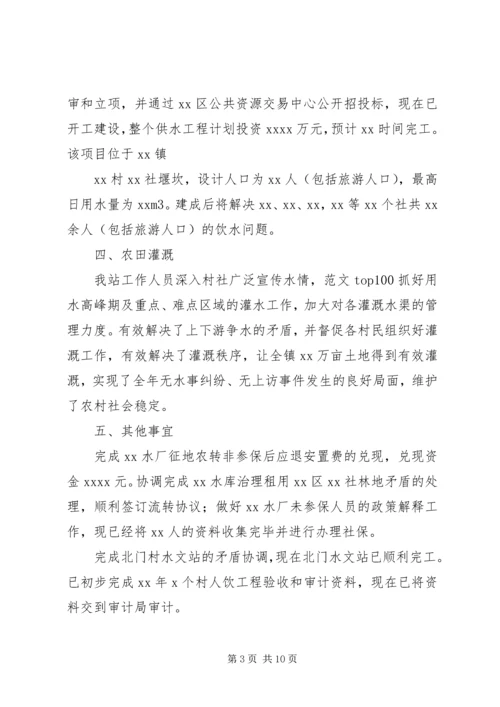 乡镇水利工作个人总结.docx