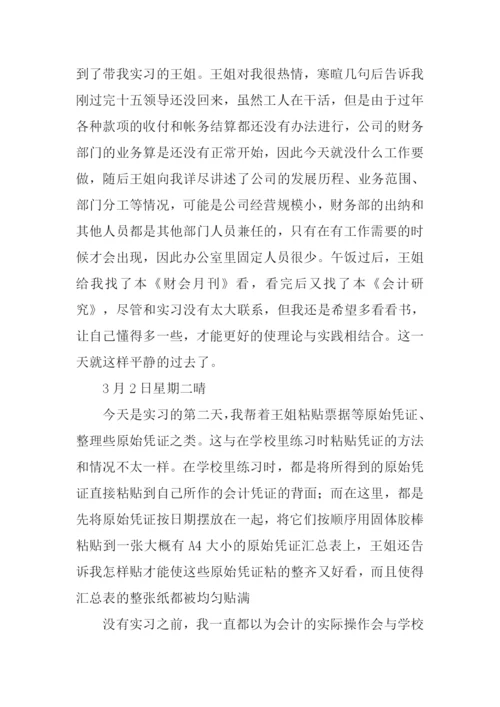 财务会计实习日记.docx