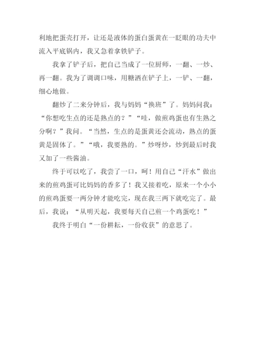 学煎鸡蛋作文.docx