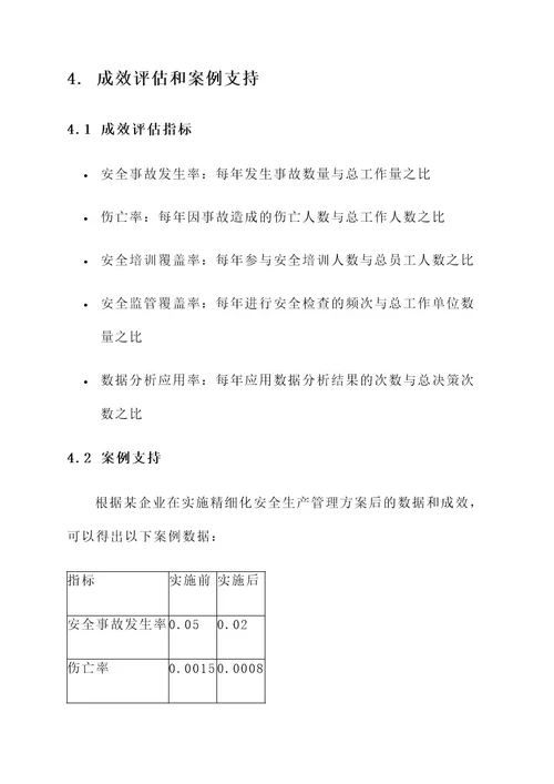 安全生产精细化管理实施方案